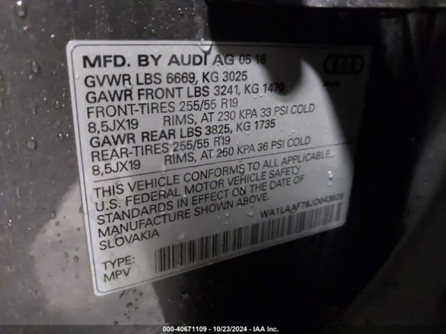 Photo 8 VIN: WA1LAAF78JD043929 - AUDI Q7 