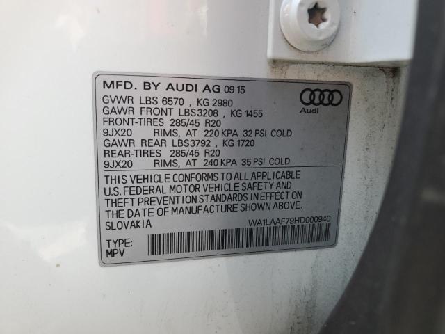 Photo 12 VIN: WA1LAAF79HD000940 - AUDI Q7 PREMIUM 