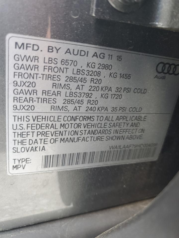 Photo 11 VIN: WA1LAAF79HD004096 - AUDI Q7 