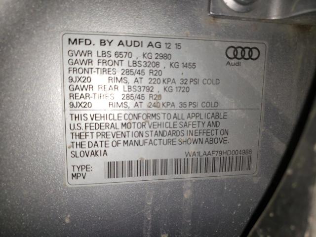 Photo 12 VIN: WA1LAAF79HD004986 - AUDI Q7 