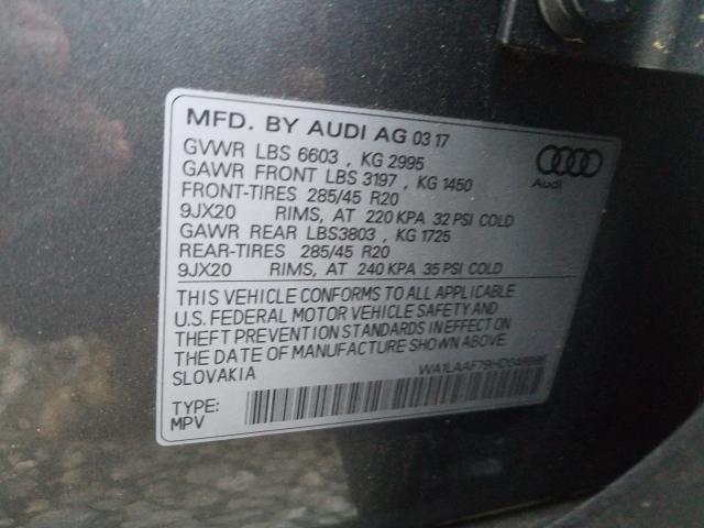 Photo 9 VIN: WA1LAAF79HD048986 - AUDI Q7 