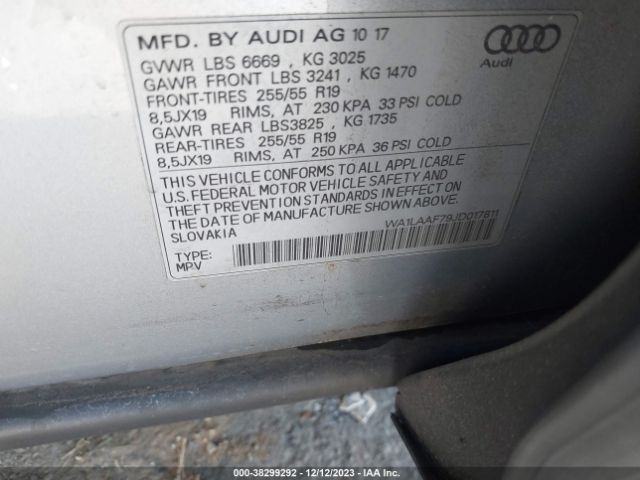 Photo 8 VIN: WA1LAAF79JD017811 - AUDI Q7 