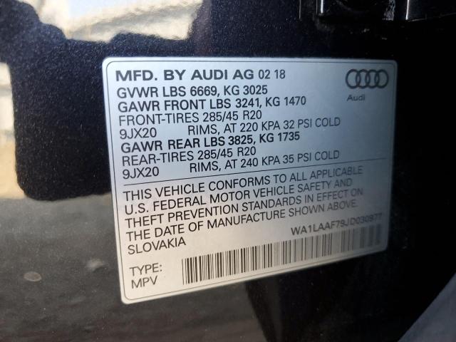 Photo 12 VIN: WA1LAAF79JD030977 - AUDI Q7 PREMIUM 