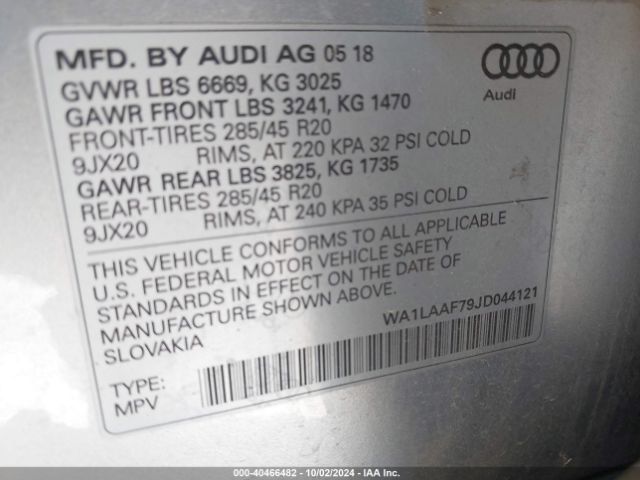 Photo 8 VIN: WA1LAAF79JD044121 - AUDI Q7 