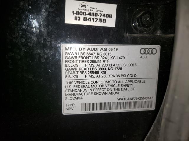 Photo 9 VIN: WA1LAAF79KD043147 - AUDI Q7 