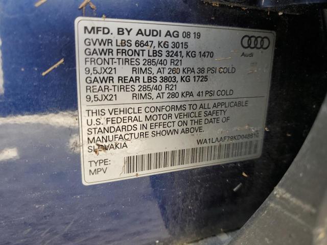 Photo 11 VIN: WA1LAAF79KD048610 - AUDI Q7 PREMIUM 