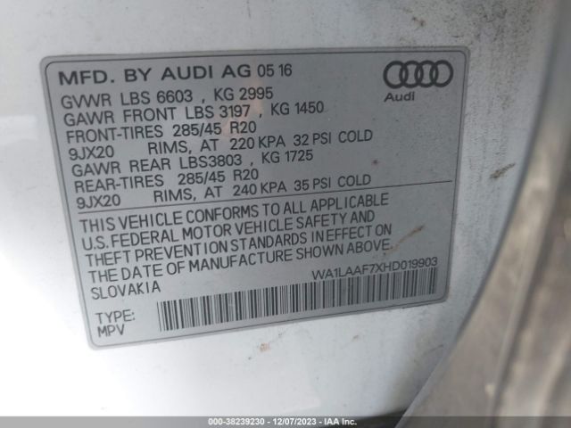 Photo 8 VIN: WA1LAAF7XHD019903 - AUDI Q7 