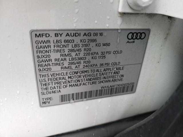 Photo 11 VIN: WA1LAAF7XHD025233 - AUDI Q7 