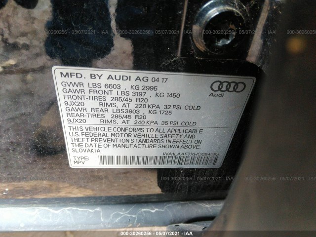 Photo 8 VIN: WA1LAAF7XHD054053 - AUDI Q7 