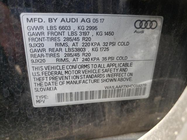 Photo 9 VIN: WA1LAAF7XHD059379 - AUDI Q7 