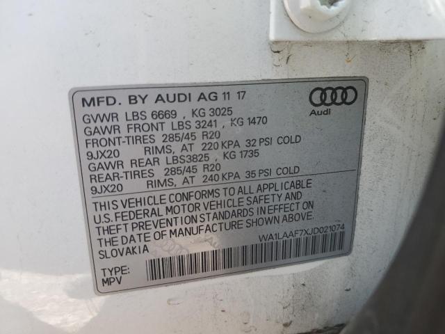 Photo 12 VIN: WA1LAAF7XJD021074 - AUDI Q7 PREMIUM 