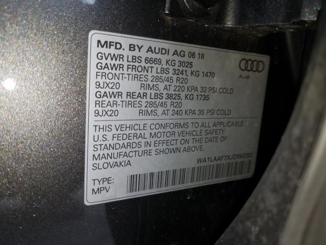 Photo 9 VIN: WA1LAAF7XJD050283 - AUDI Q7 