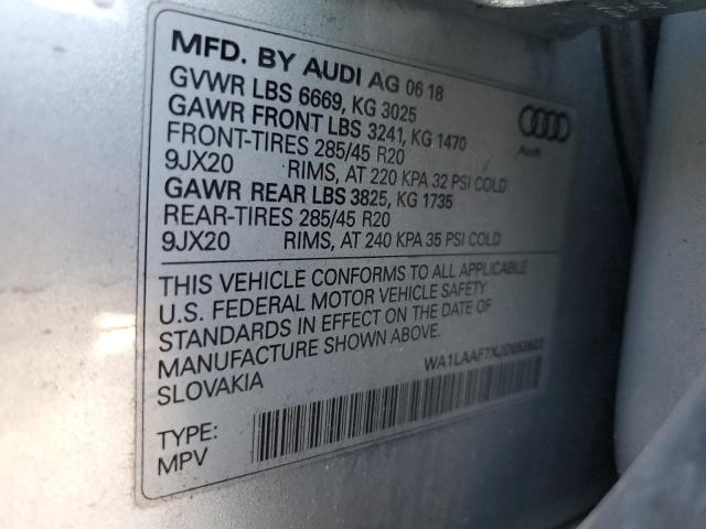 Photo 12 VIN: WA1LAAF7XJD053622 - AUDI Q7 PREMIUM 