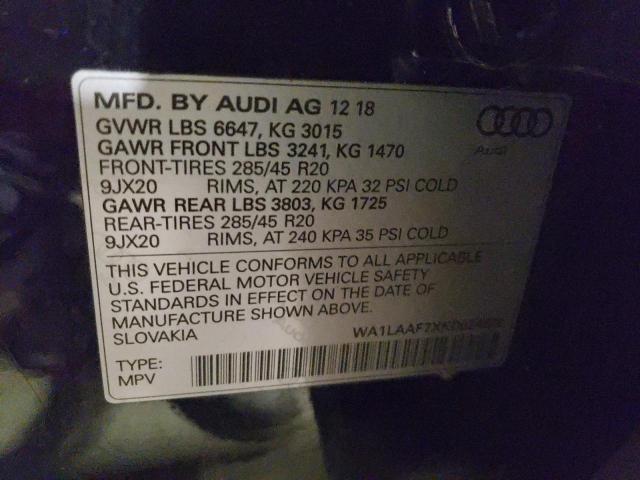 Photo 12 VIN: WA1LAAF7XKD024820 - AUDI Q7 PREMIUM 