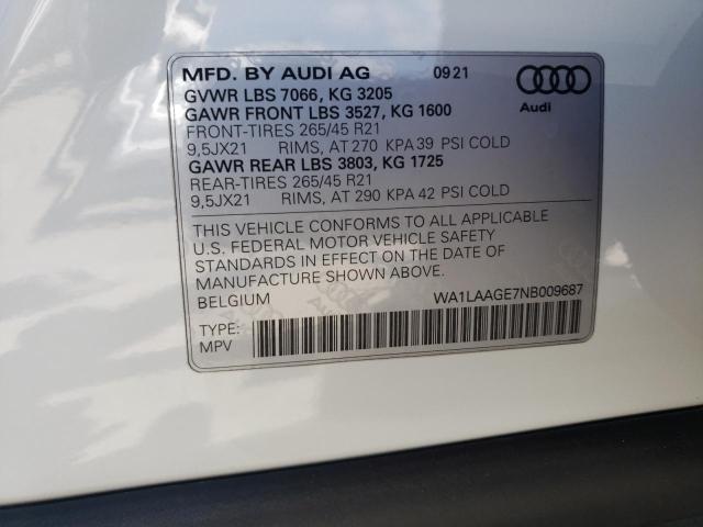 Photo 9 VIN: WA1LAAGE7NB009687 - AUDI E-TRON 