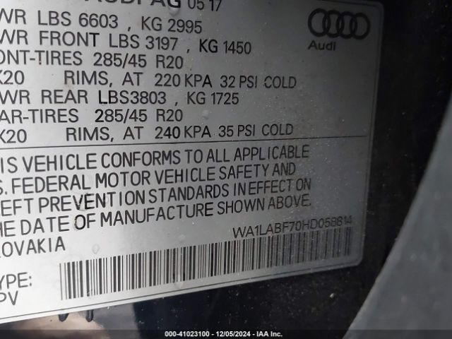 Photo 8 VIN: WA1LABF70HD058814 - AUDI Q7 