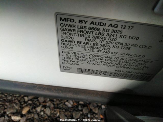 Photo 8 VIN: WA1LABF77JD028442 - AUDI Q7 