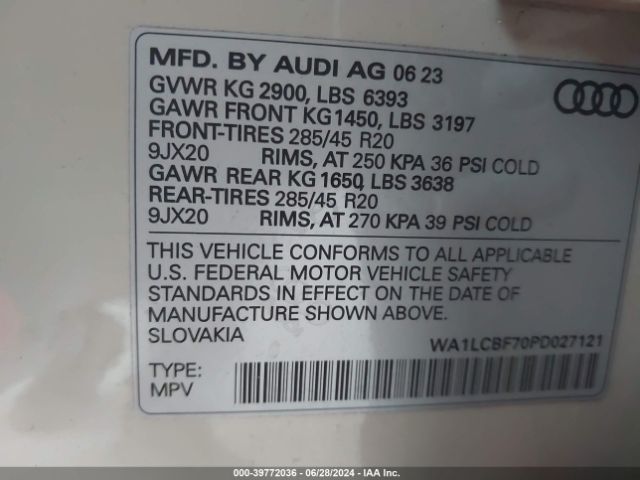 Photo 8 VIN: WA1LCBF70PD027121 - AUDI Q7 