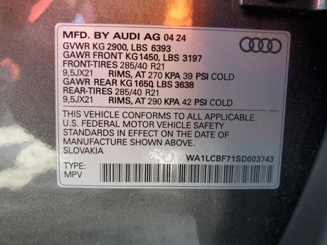 Photo 12 VIN: WA1LCBF71SD003743 - AUDI Q7 PREMIUM 