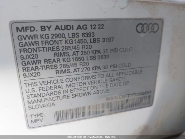 Photo 8 VIN: WA1LCBF77PD009554 - AUDI Q7 