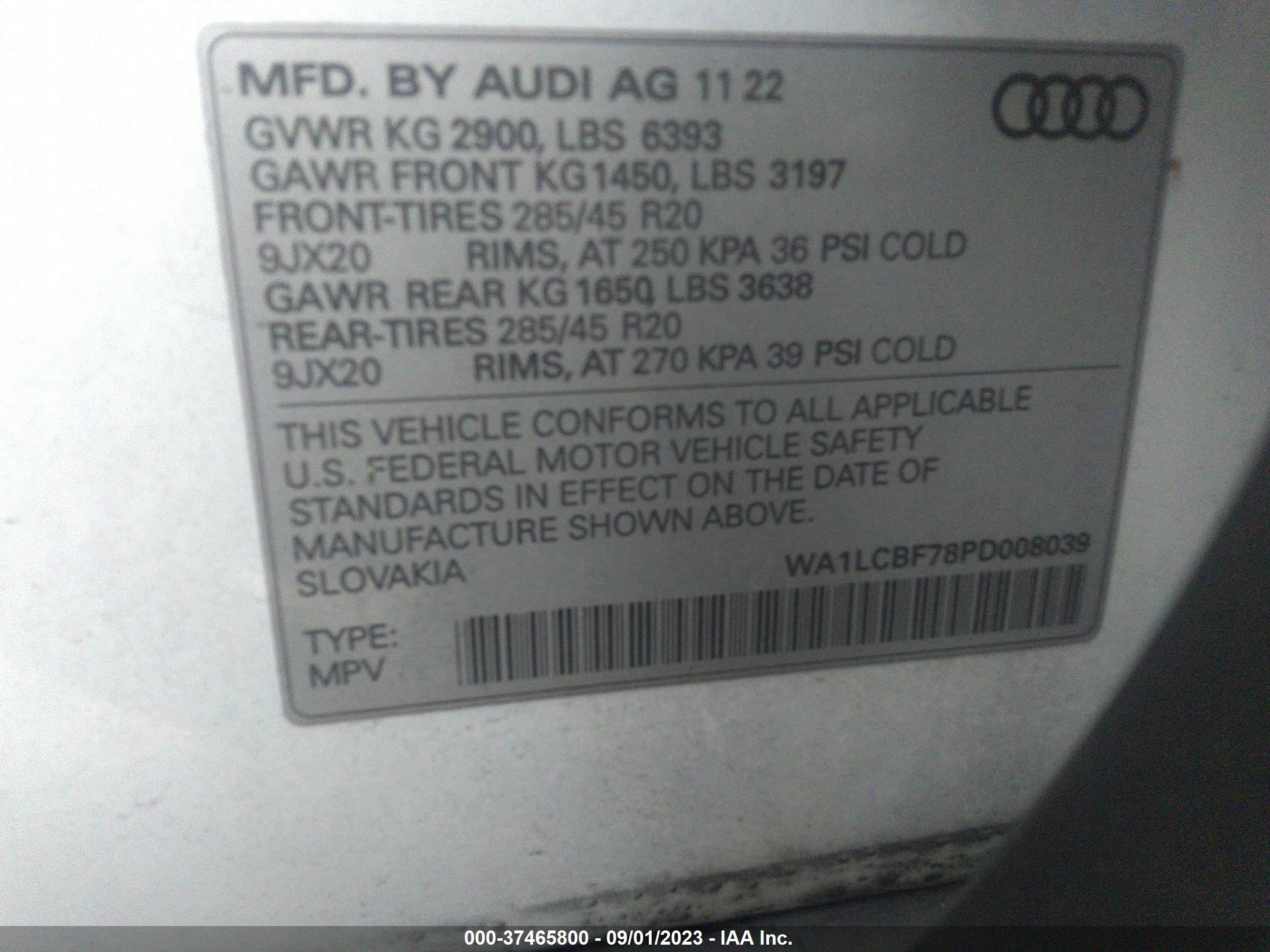 Photo 8 VIN: WA1LCBF78PD008039 - AUDI Q7 