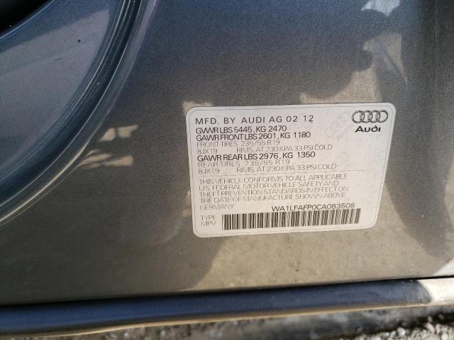 Photo 9 VIN: WA1LFAFP0CA083508 - AUDI Q5 