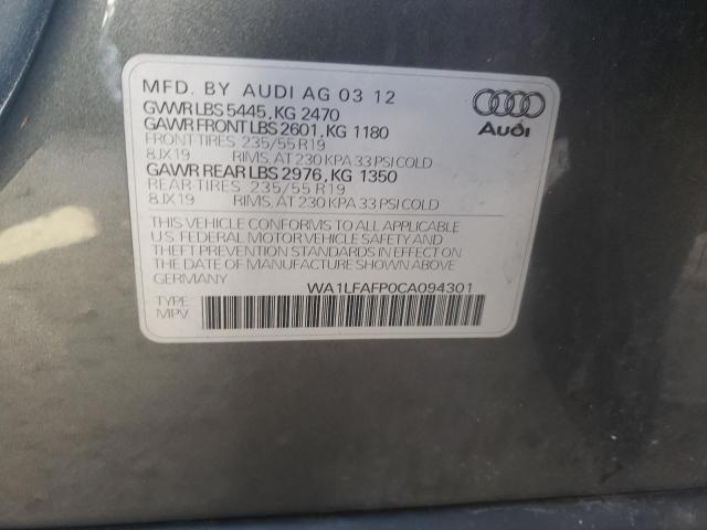 Photo 9 VIN: WA1LFAFP0CA094301 - AUDI Q5 PREMIUM 