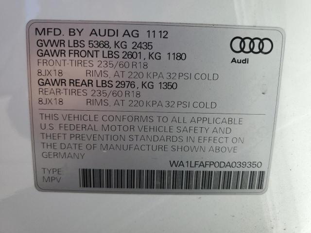 Photo 9 VIN: WA1LFAFP0DA039350 - AUDI Q5 PREMIUM 