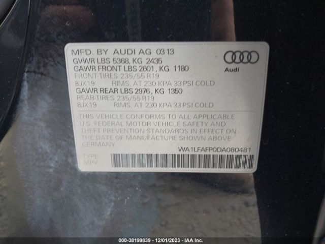 Photo 8 VIN: WA1LFAFP0DA080481 - AUDI Q5 