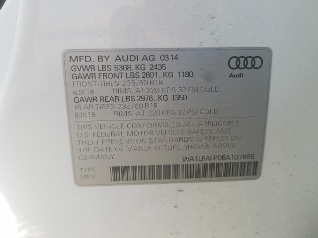 Photo 9 VIN: WA1LFAFP0EA107695 - AUDI Q5 PREMIUM 