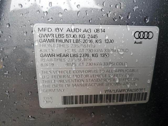 Photo 13 VIN: WA1LFAFP0FA035351 - AUDI Q5 PREMIUM 