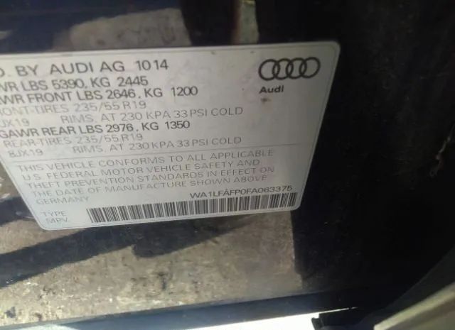 Photo 8 VIN: WA1LFAFP0FA063375 - AUDI Q5 