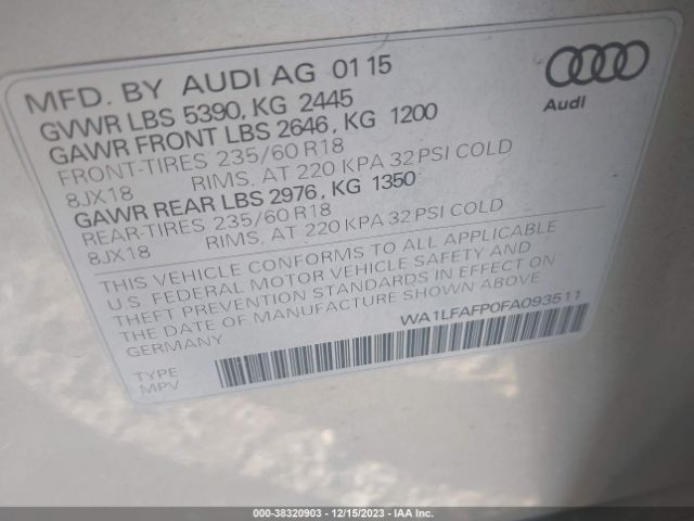 Photo 8 VIN: WA1LFAFP0FA093511 - AUDI Q5 