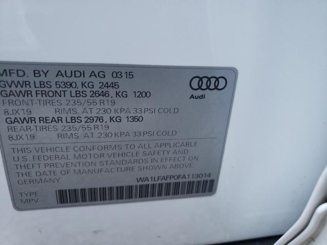 Photo 9 VIN: WA1LFAFP0FA113014 - AUDI Q5 PREMIUM 