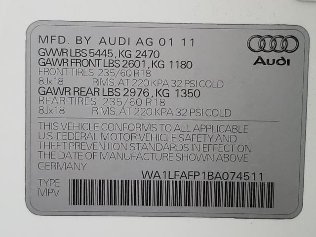 Photo 9 VIN: WA1LFAFP1BA074511 - AUDI Q5 