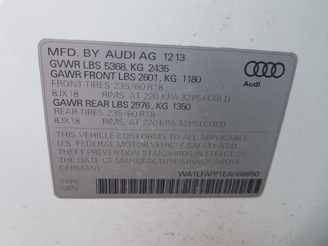 Photo 9 VIN: WA1LFAFP1EA068650 - AUDI Q5 