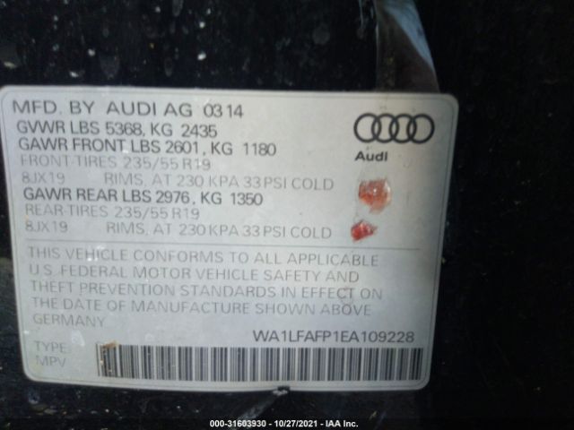 Photo 8 VIN: WA1LFAFP1EA109228 - AUDI Q5 