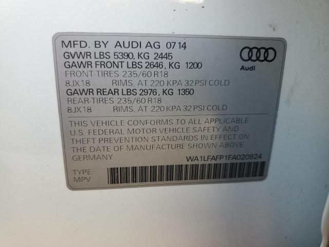 Photo 12 VIN: WA1LFAFP1FA020924 - AUDI Q5 PREMIUM 