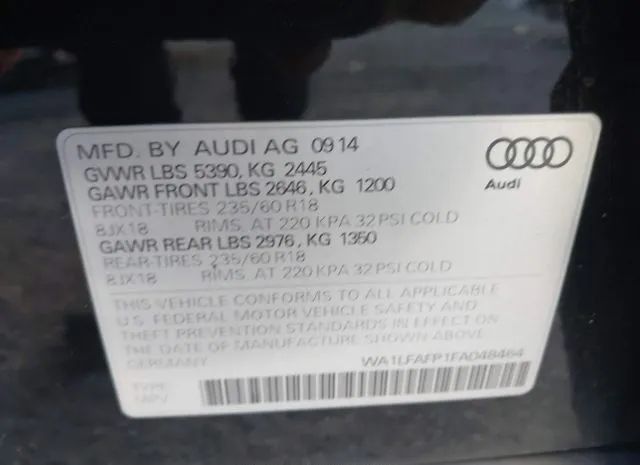 Photo 8 VIN: WA1LFAFP1FA048464 - AUDI Q5 