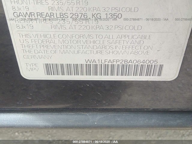 Photo 8 VIN: WA1LFAFP2BA064005 - AUDI Q5 