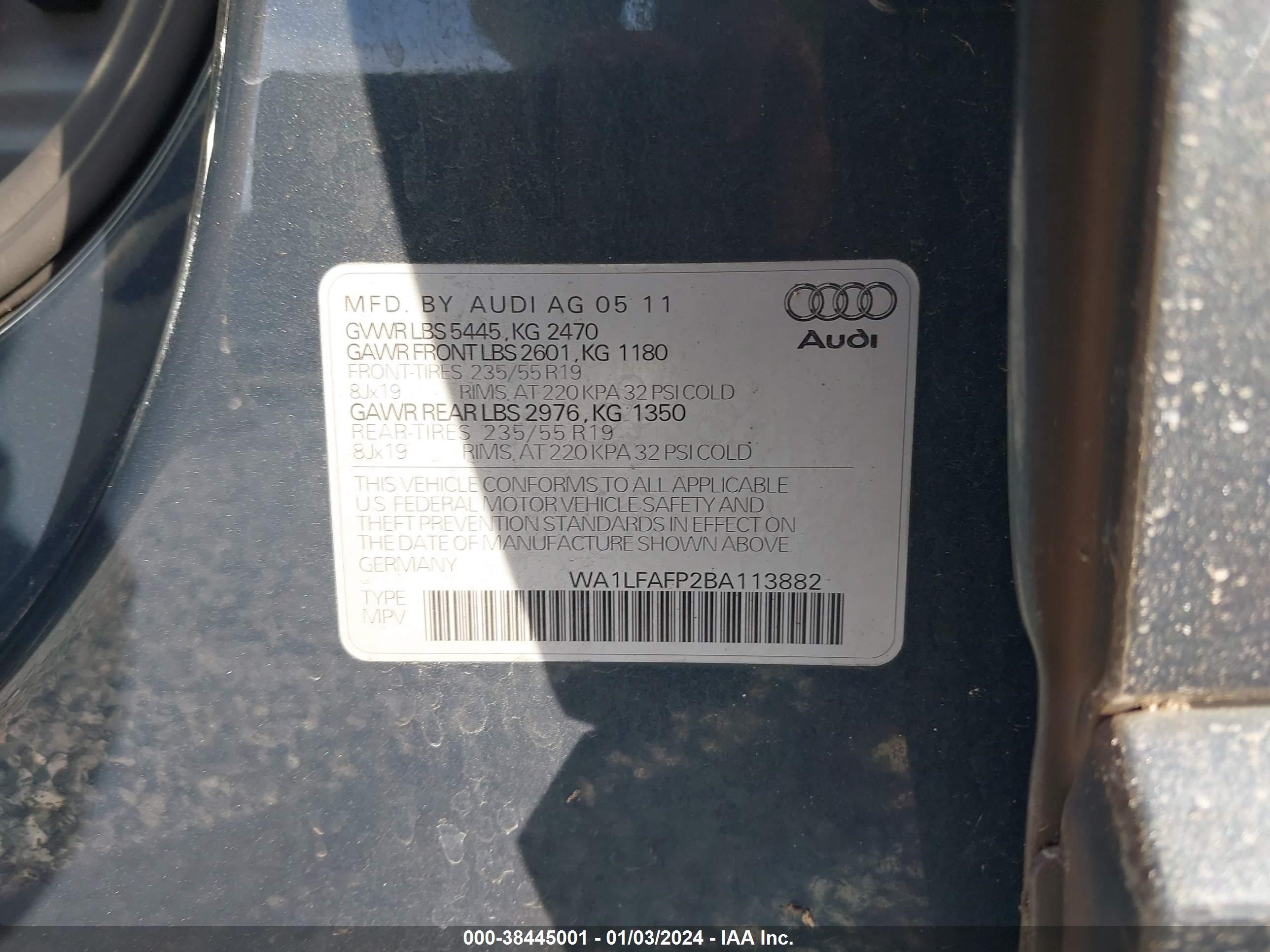 Photo 8 VIN: WA1LFAFP2BA113882 - AUDI Q5 