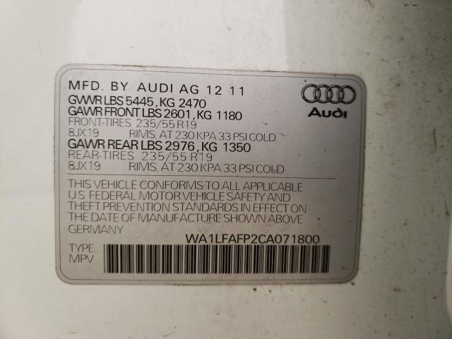 Photo 9 VIN: WA1LFAFP2CA071800 - AUDI Q5 PREMIUM 