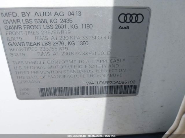 Photo 8 VIN: WA1LFAFP2DA085102 - AUDI Q5 