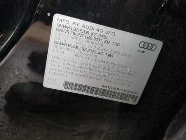 Photo 9 VIN: WA1LFAFP2EA020820 - AUDI Q5 