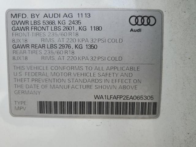 Photo 12 VIN: WA1LFAFP2EA065305 - AUDI Q5 PREMIUM 