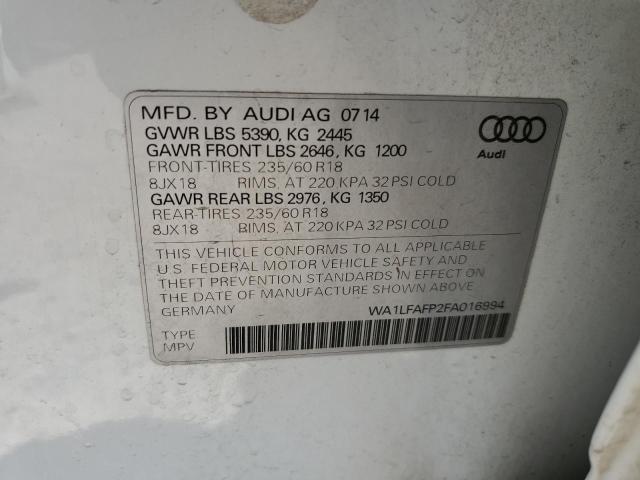 Photo 13 VIN: WA1LFAFP2FA016994 - AUDI Q5 PREMIUM 