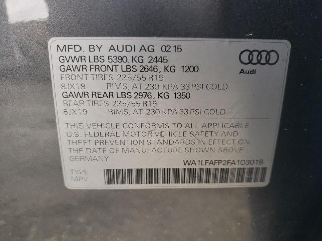 Photo 12 VIN: WA1LFAFP2FA103018 - AUDI Q5 