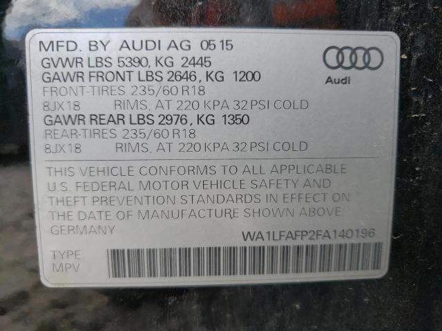 Photo 9 VIN: WA1LFAFP2FA140196 - AUDI Q5 PREMIUM 