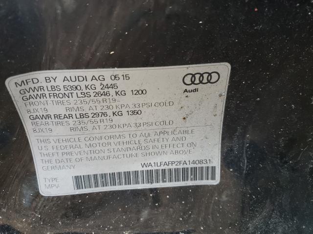 Photo 9 VIN: WA1LFAFP2FA140831 - AUDI Q5 PREMIUM 