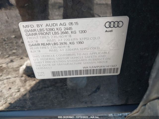 Photo 8 VIN: WA1LFAFP2FA141347 - AUDI Q5 